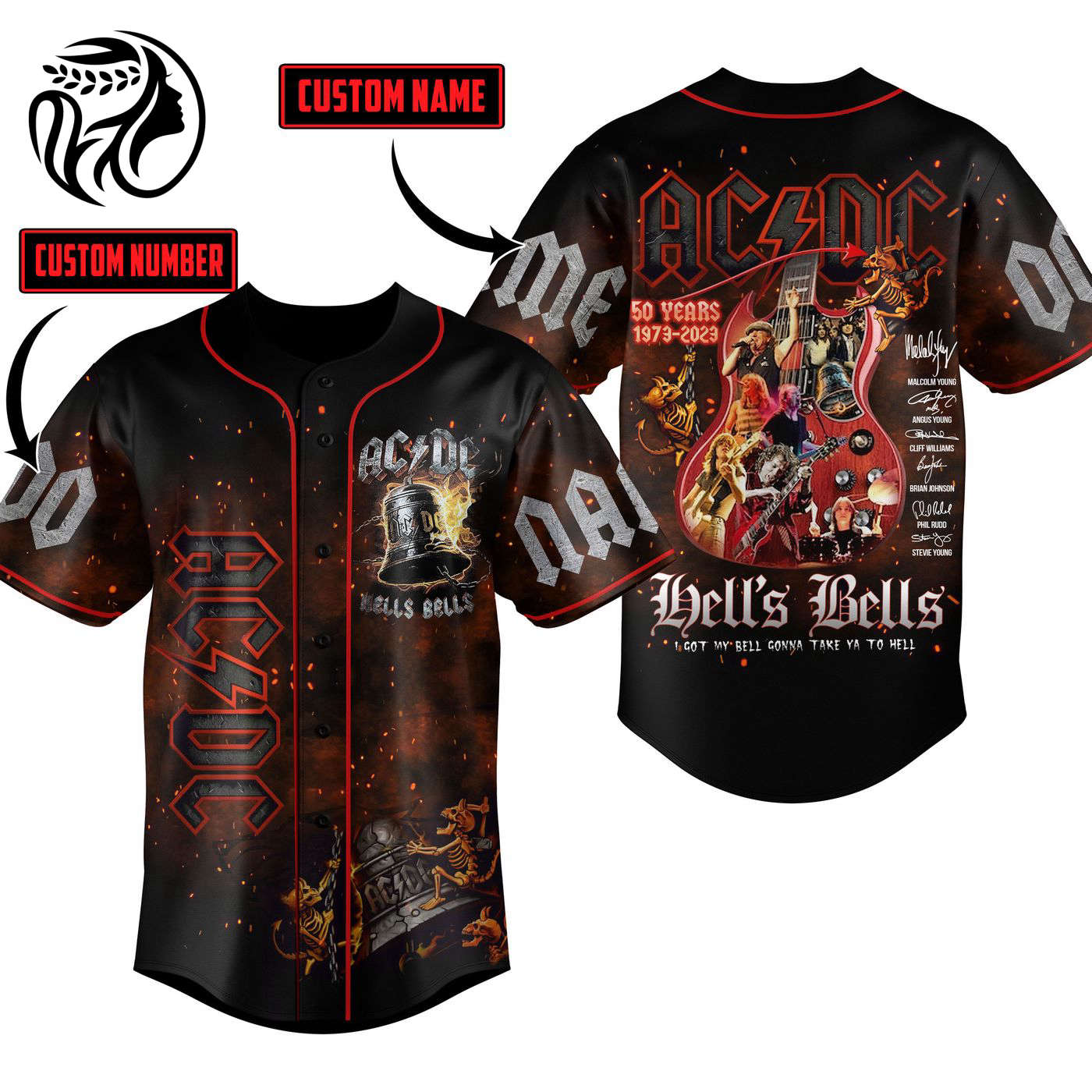ACDC Baseball Jersey For Men Women And Kids Gift