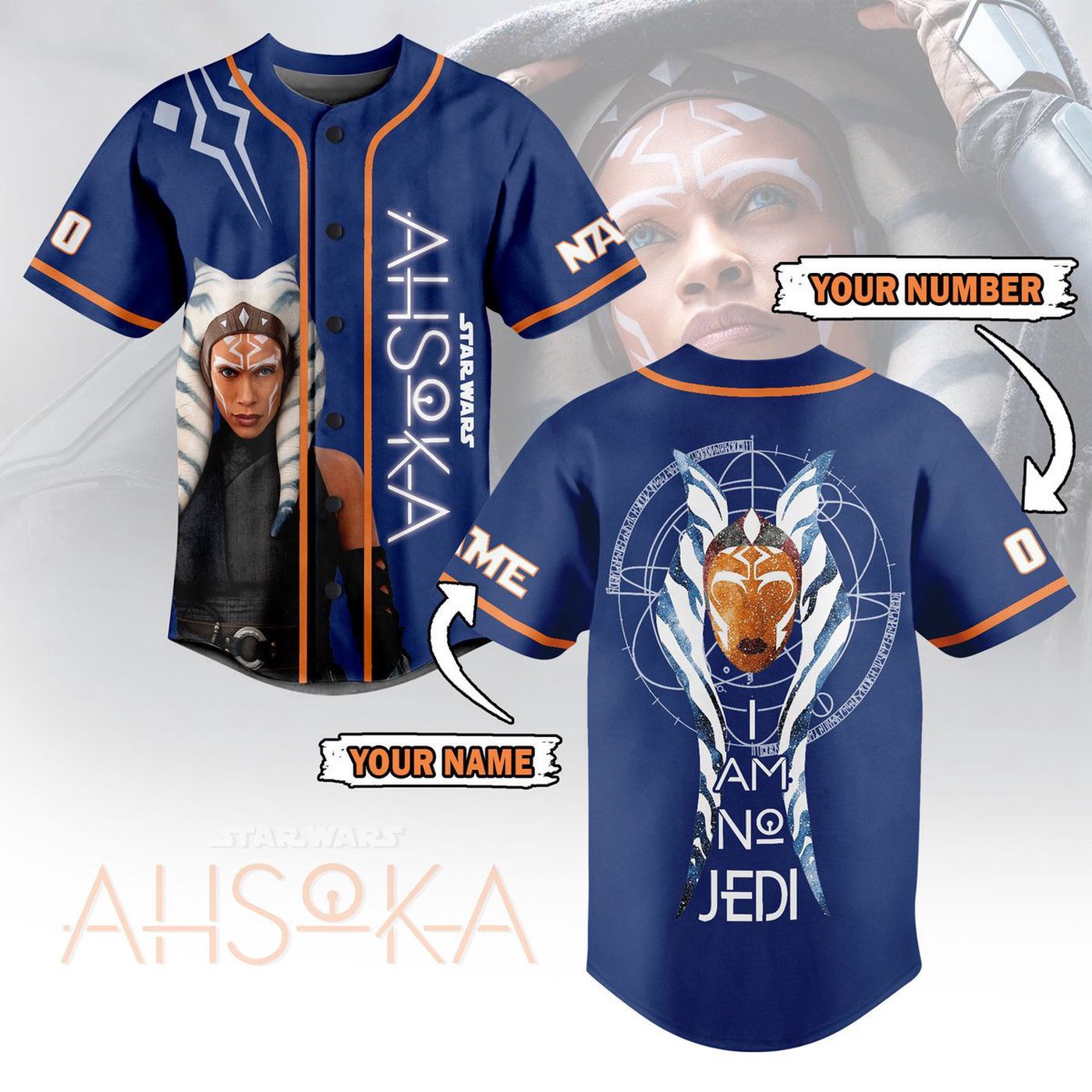 Ahsoka Baseball Jersey For Men Women And Kids Gift