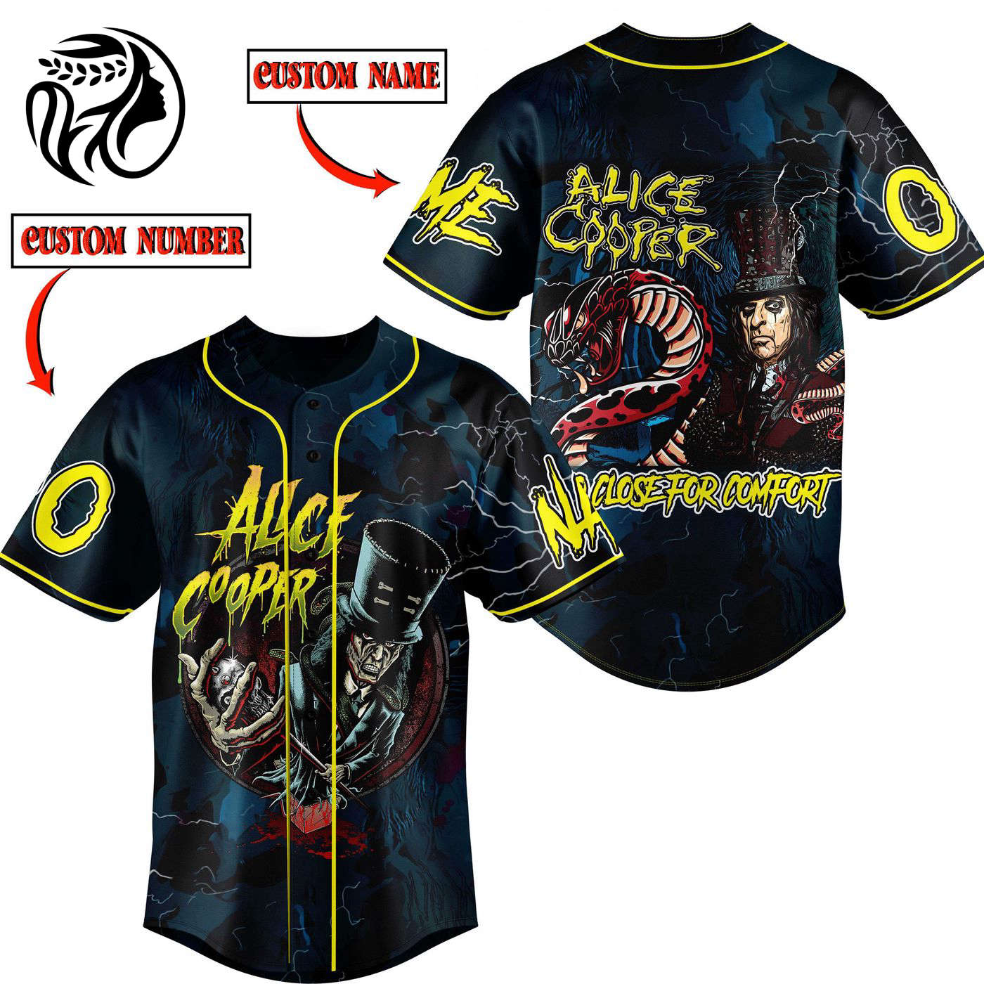 Alice Cooper Baseball Jersey For Men Women And Kids Gift