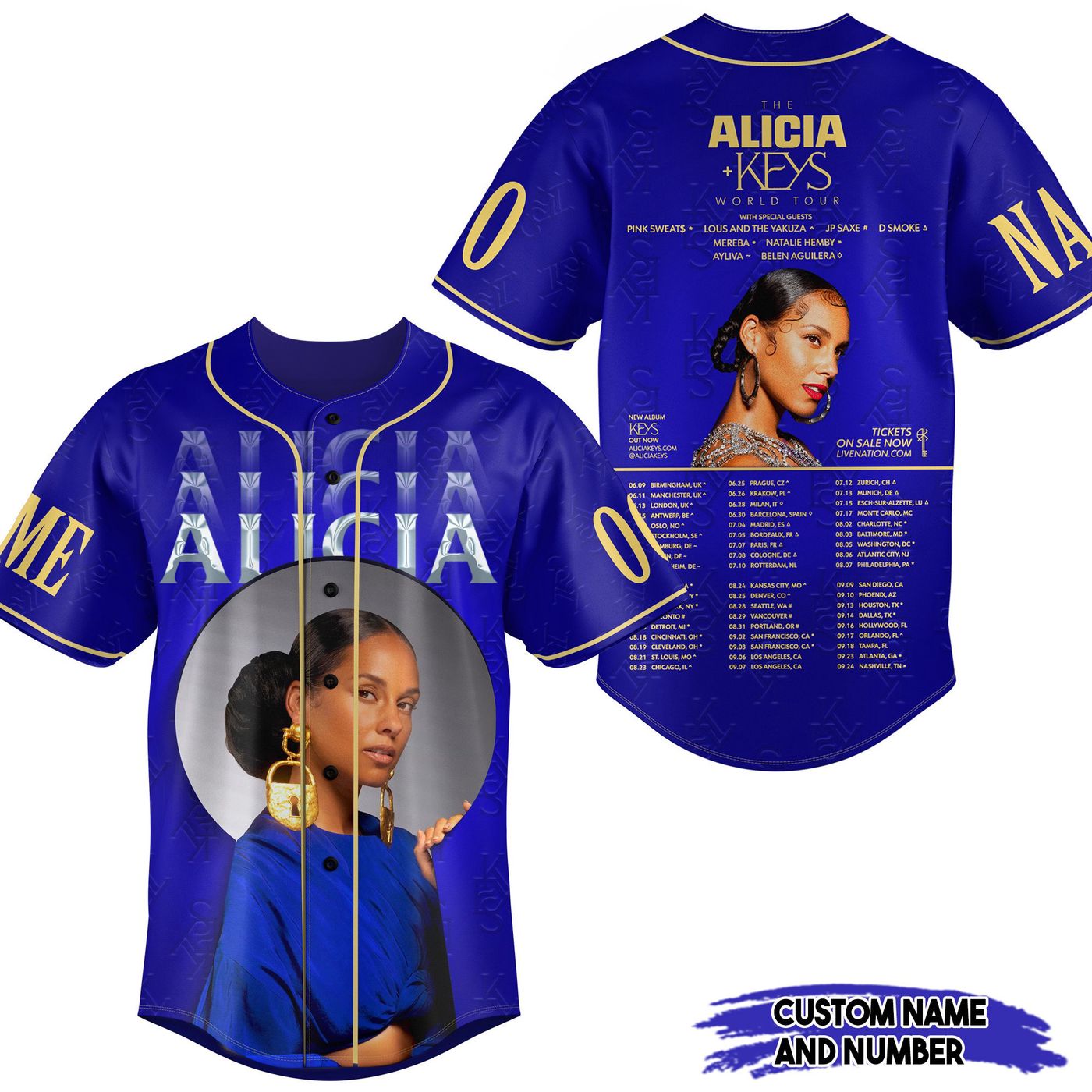 Alicia Keys Baseball Jersey For Men Women And Kids Gift