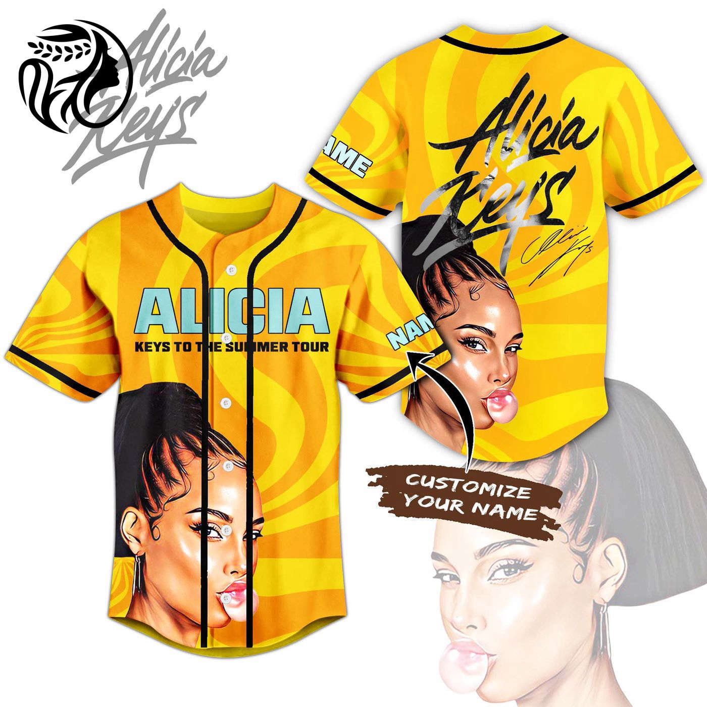 Alicia Keys Baseball Jersey For Men Women And Kids Gift