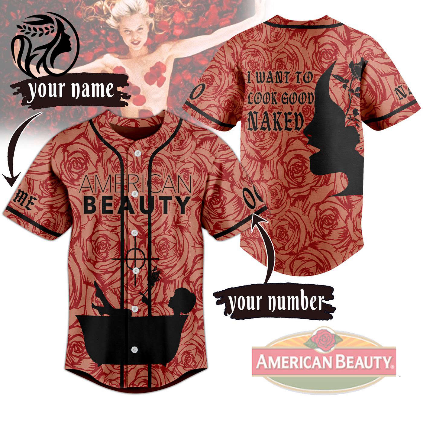 American Beauty Baseball Jersey For Men Women And Kids Gift
