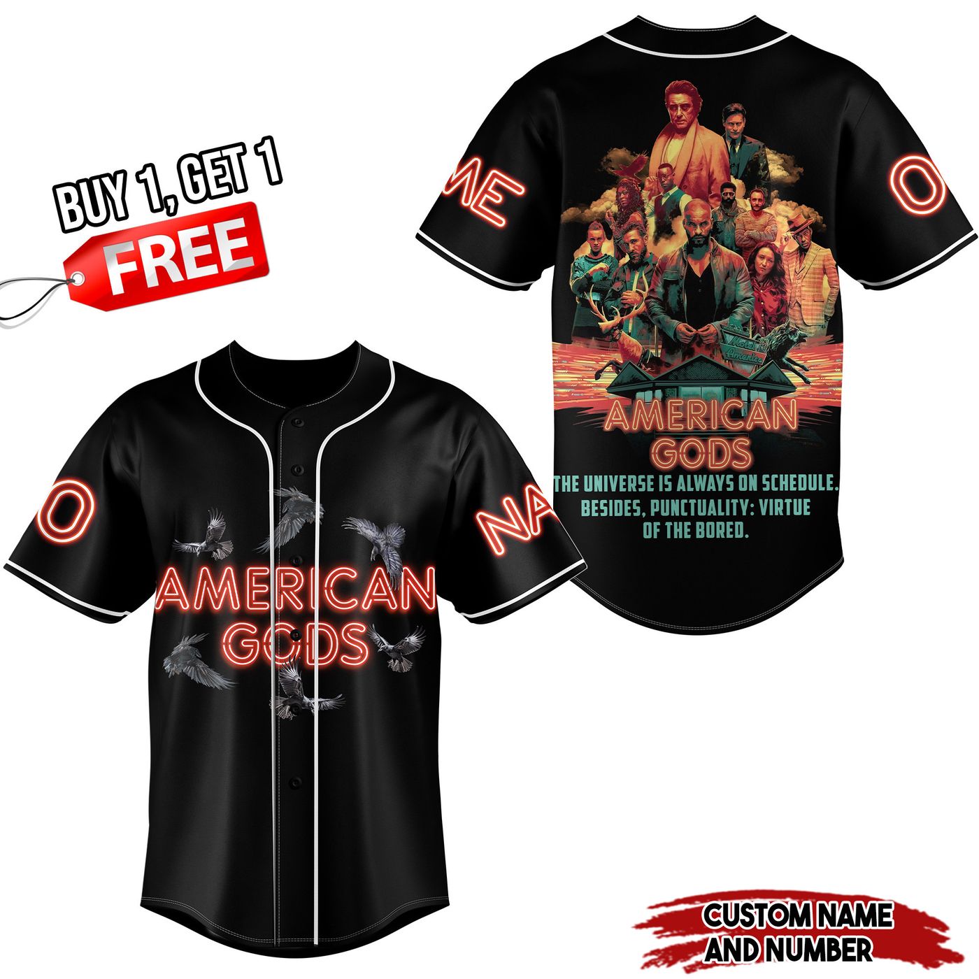 American Gods Baseball Jersey For Men Women And Kids Gift