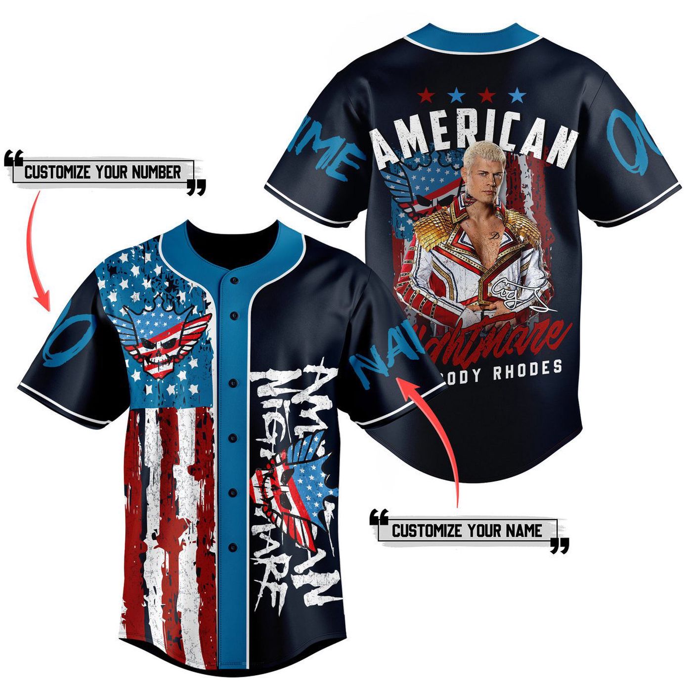 American Nightmare Cody Rhodes Baseball Jersey For Men Women And Kids Gift