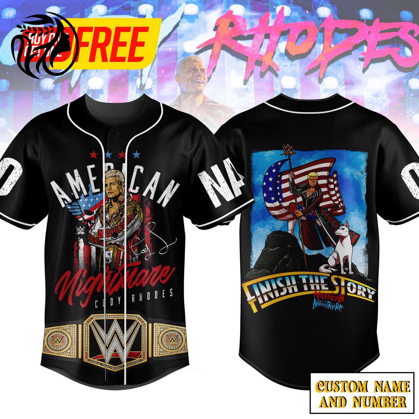 American Nightmare Cody Rhodes Baseball Jersey For Men Women And Kids Gift