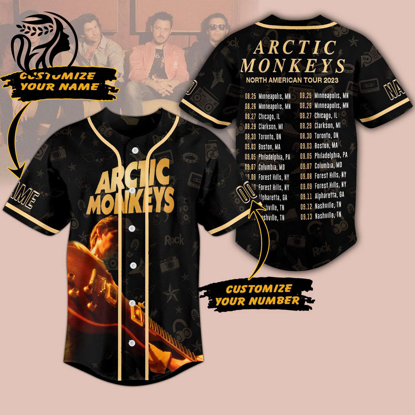 Arctic Monkeys Baseball Jersey For Men Women And Kids Gift