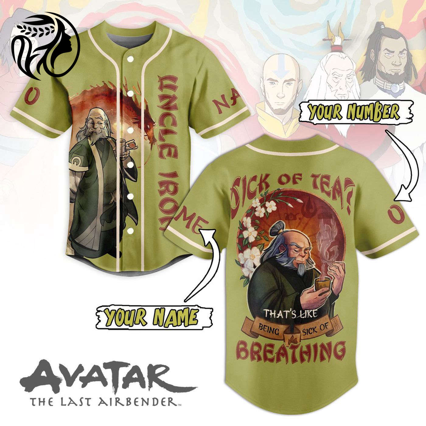 Avatar the Last Airbender Baseball Jersey For Men Women And Kids Gift