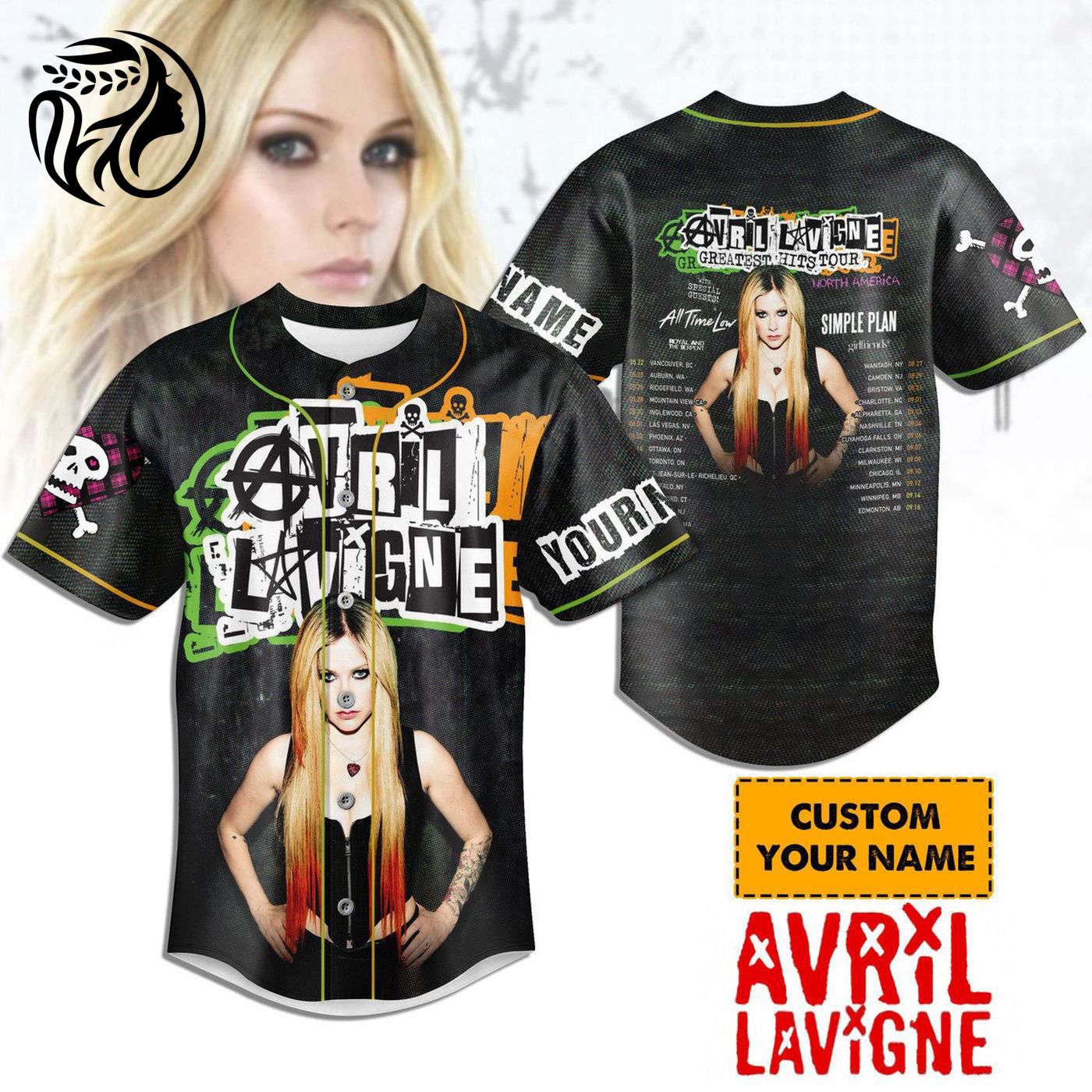 Avril Lavigne Baseball Jersey For Men Women And Kids Gift