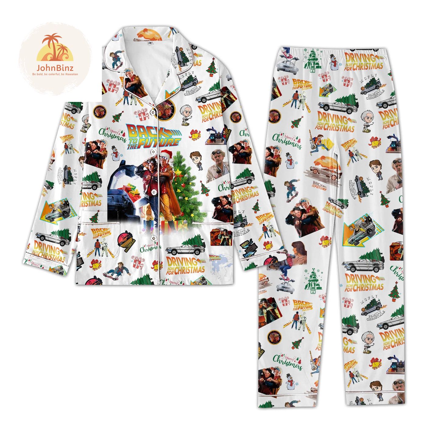 Back to the Future Pajamas Set: Festive Movie Holiday & Christmas PJs – Perfect Gift for Women