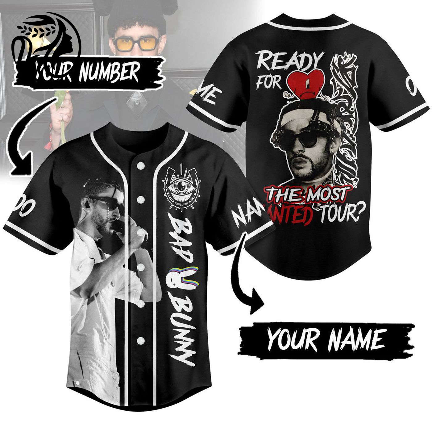 Bad Bunny Baseball Jersey For Men Women And Kids Gift
