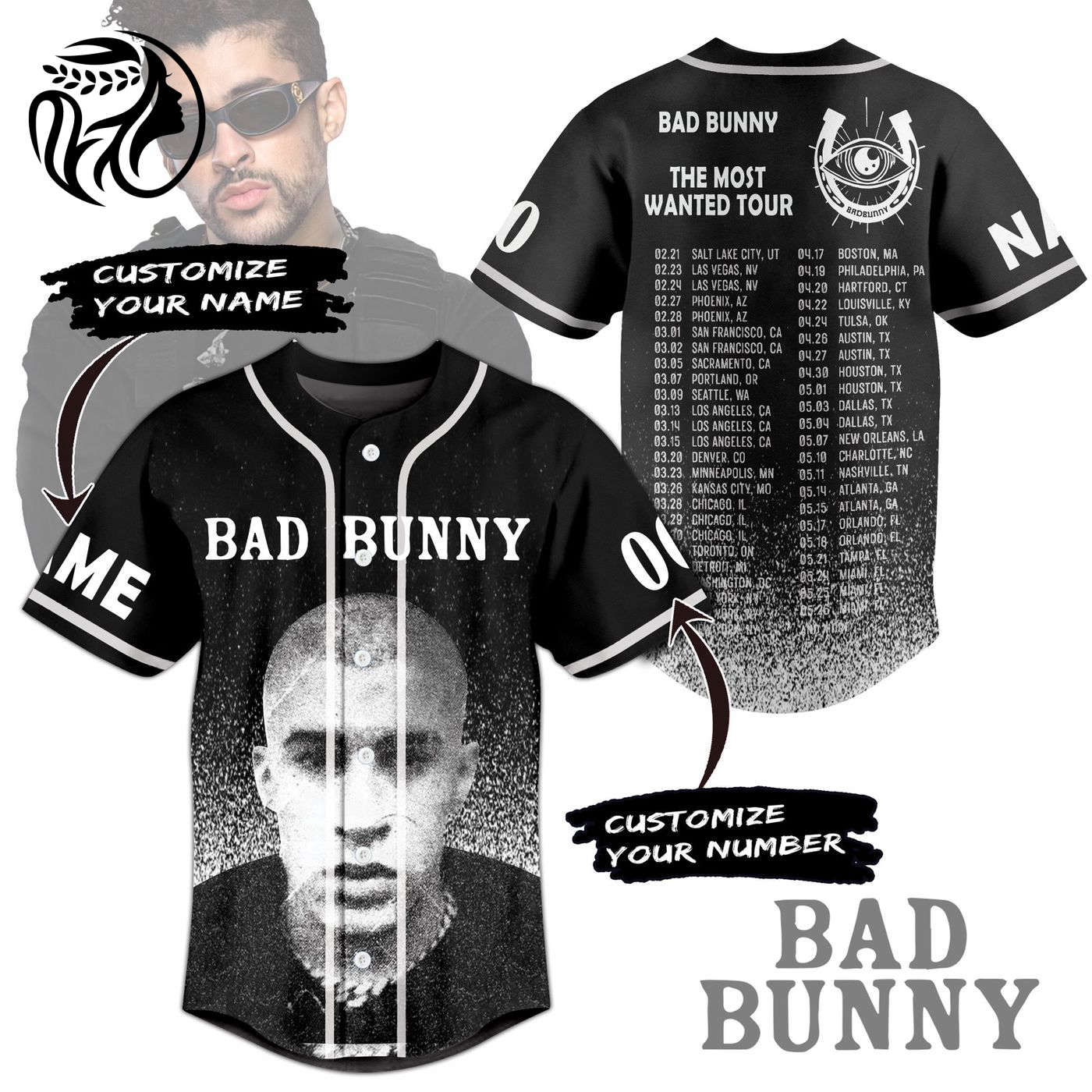 Bad Bunny Baseball Jersey For Men Women And Kids Gift