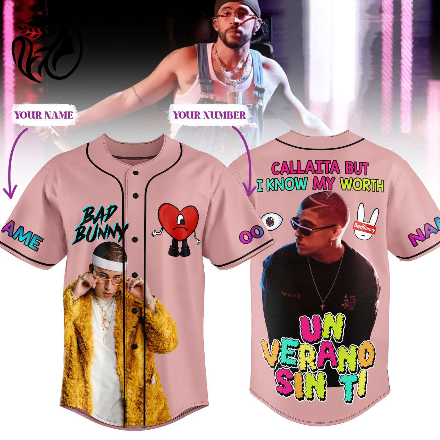 Bad Bunny Baseball Jersey For Men Women And Kids Gift