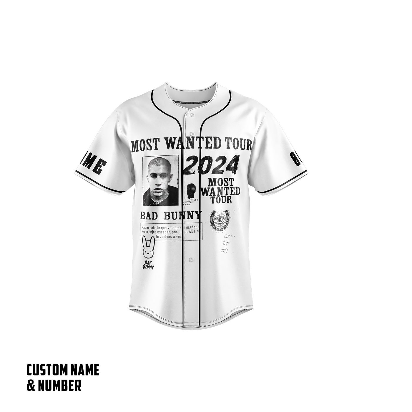 Bad Bunny Baseball Jersey For Men Women And Kids Gift