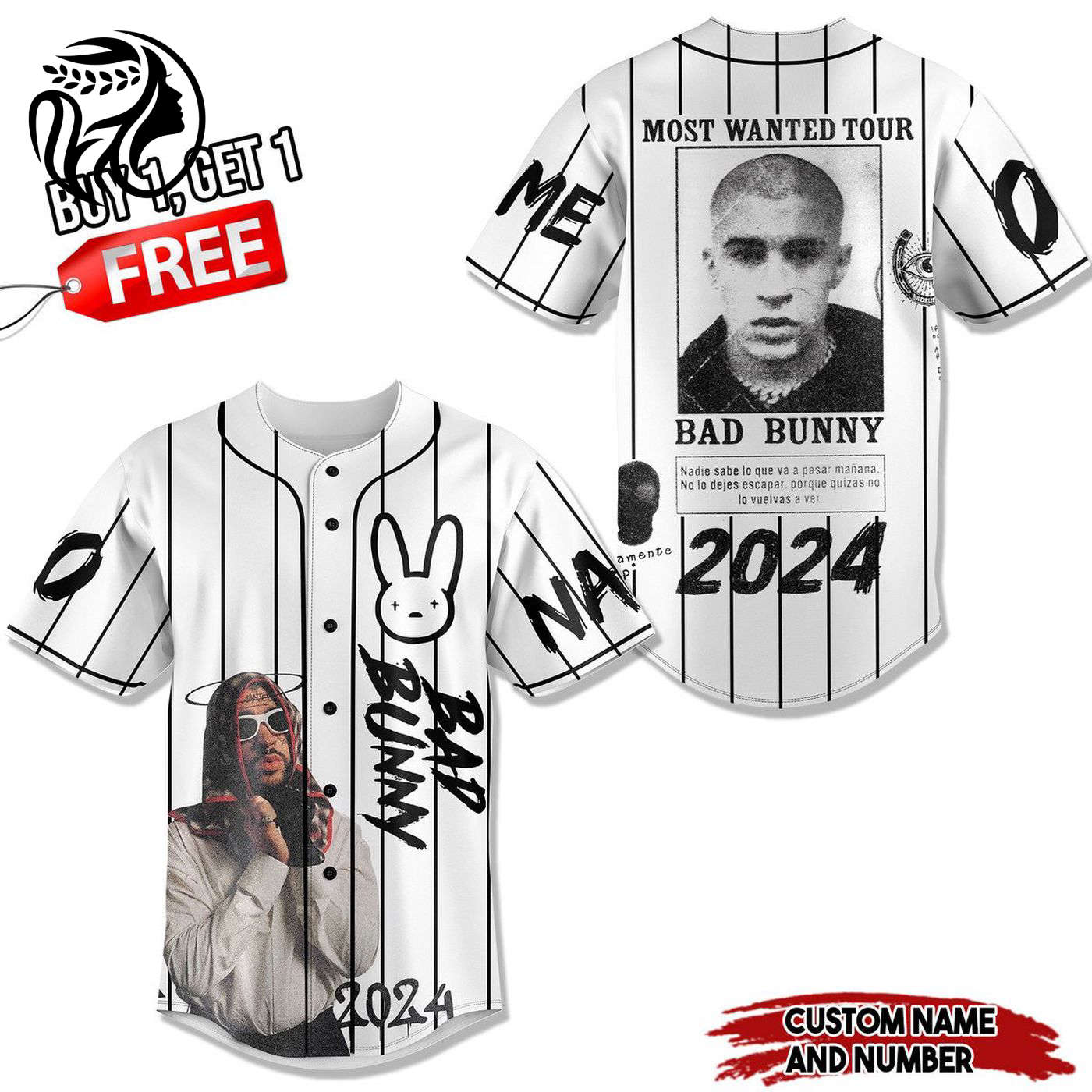 Bad Bunny Baseball Jersey For Men Women And Kids Gift