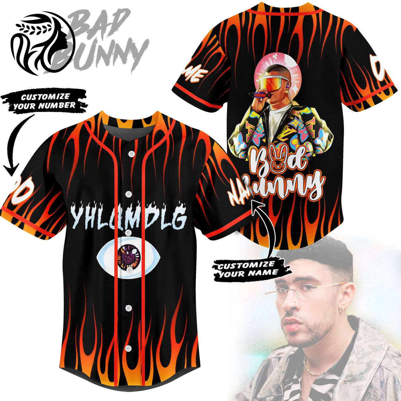 Bad Bunny Baseball Jersey For Men Women And Kids Gift