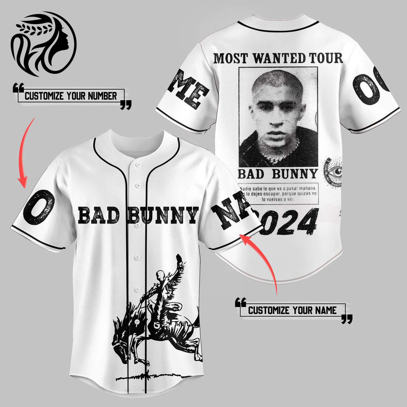 Bad Bunny Baseball Jersey For Men Women And Kids Gift