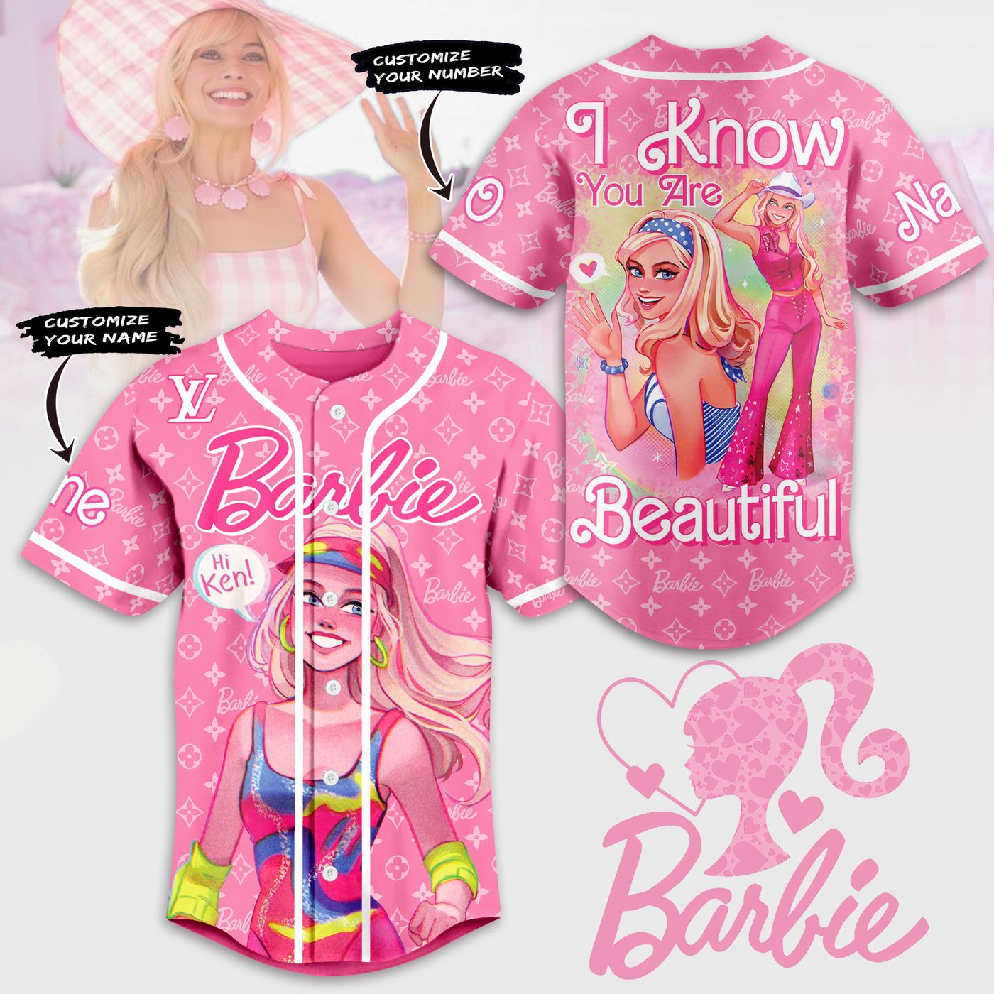 Barbie Baseball Jersey For Men Women And Kids Gift