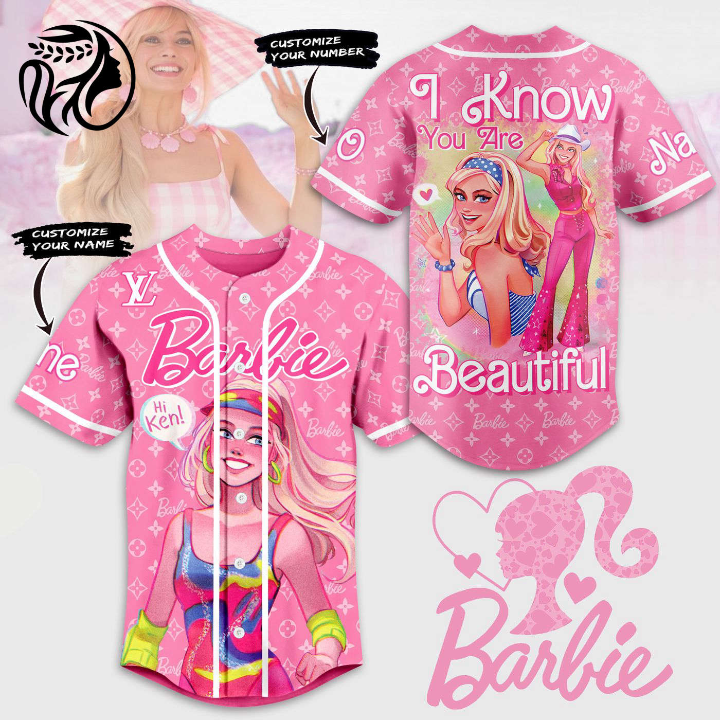 Barbie Baseball Jersey For Men Women And Kids Gift
