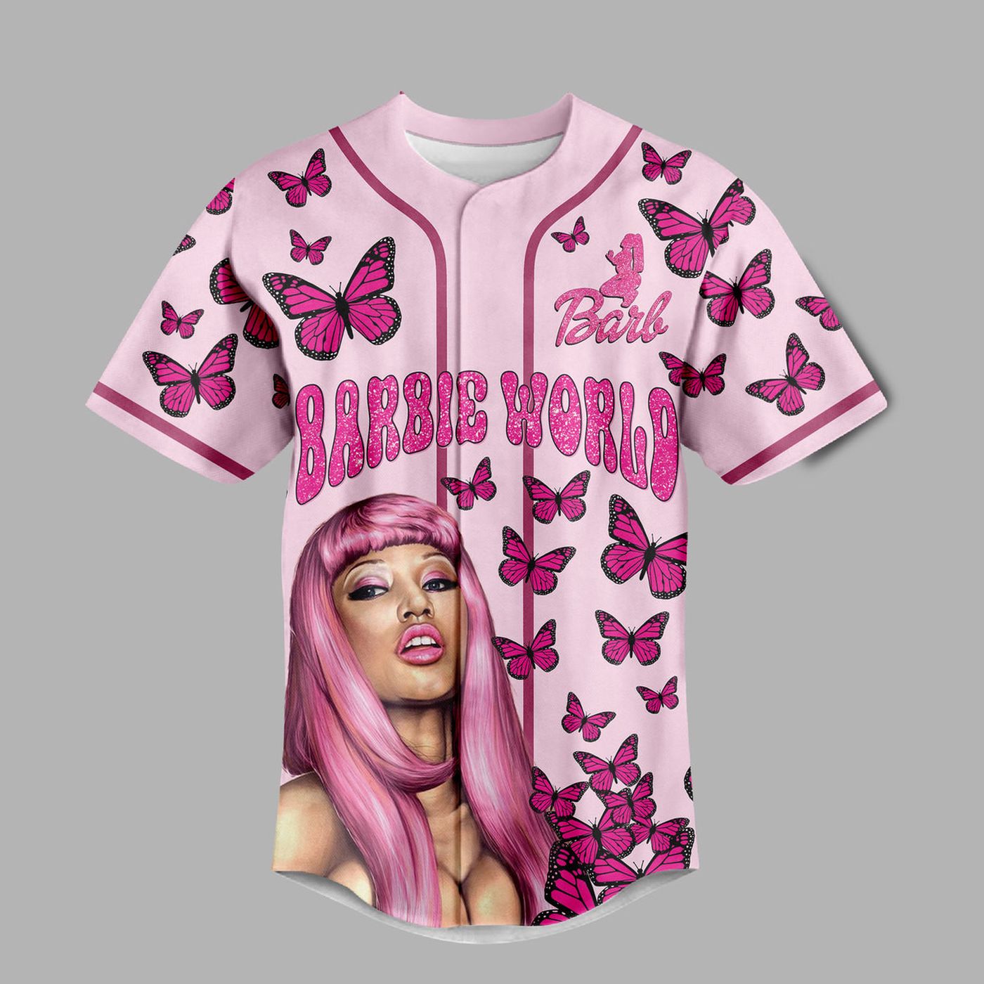 Barbie World Certified Barb Baseball Jersey For Men Women And Kids Gift