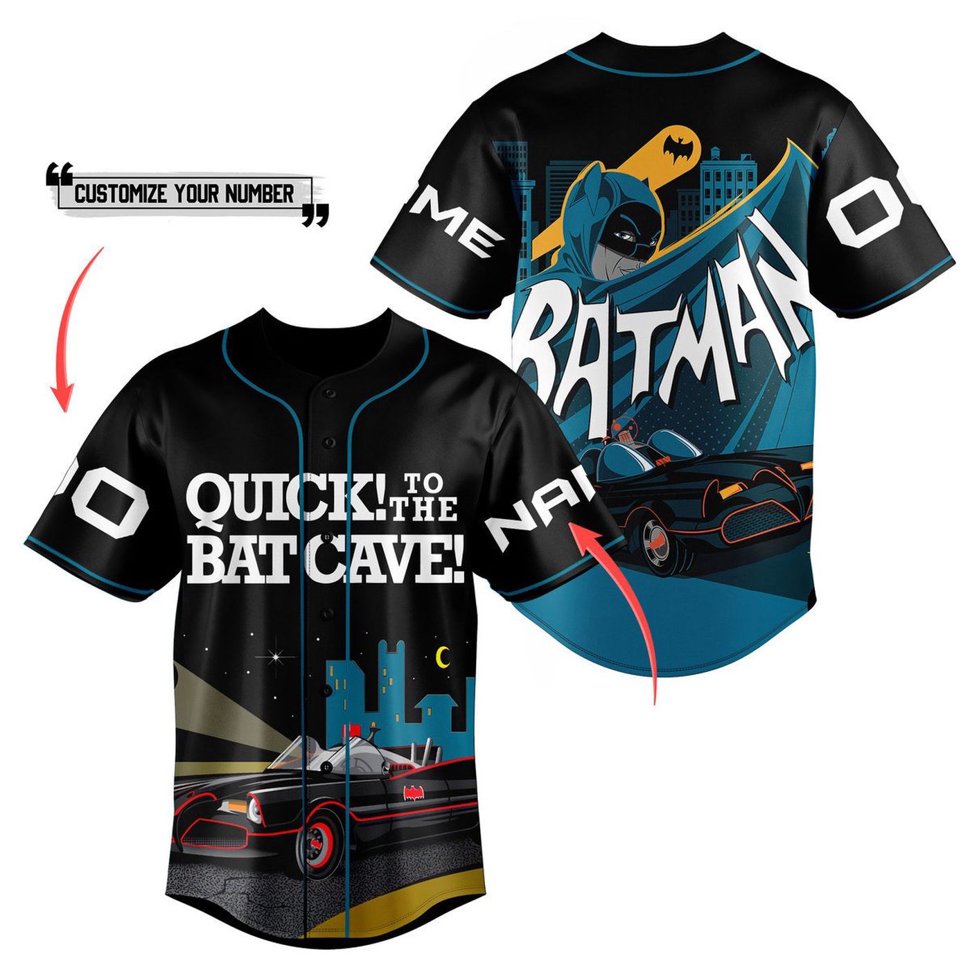 Batman Quick To The Bat Cave Baseball Jersey For Men Women And Kids Gift