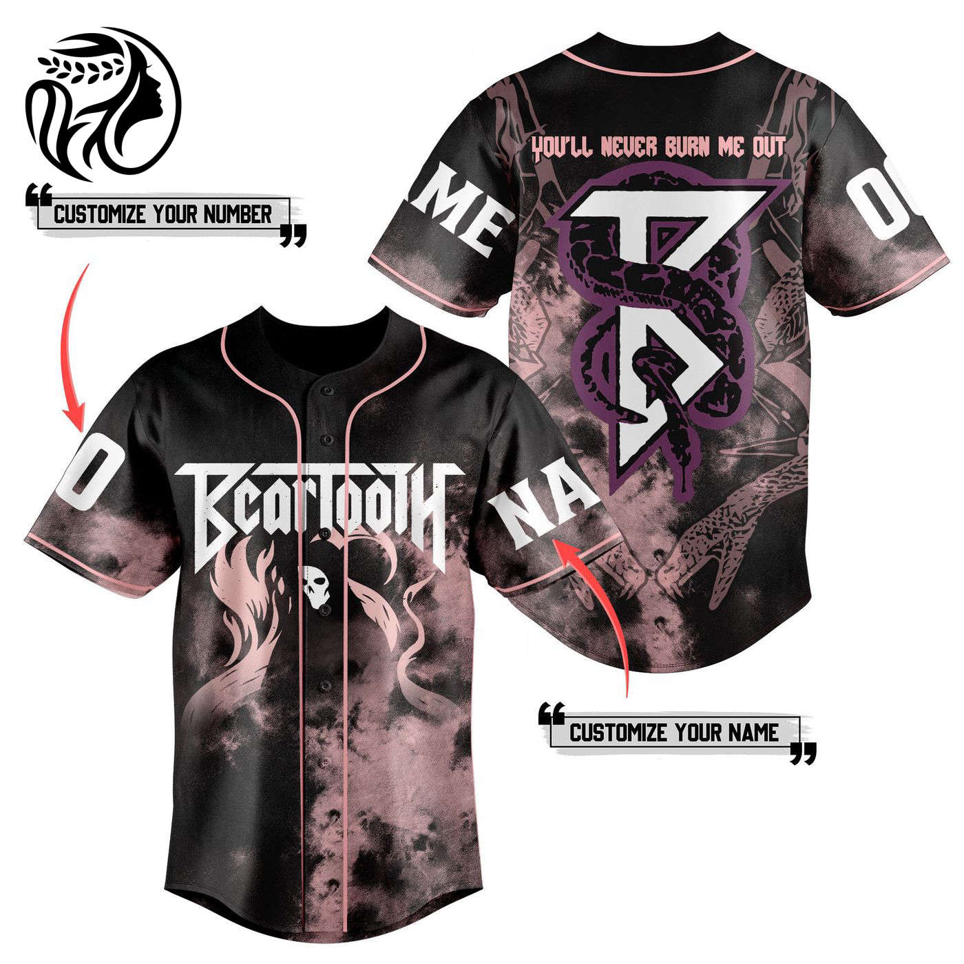 Beartooth Baseball Jersey For Men Women And Kids Gift