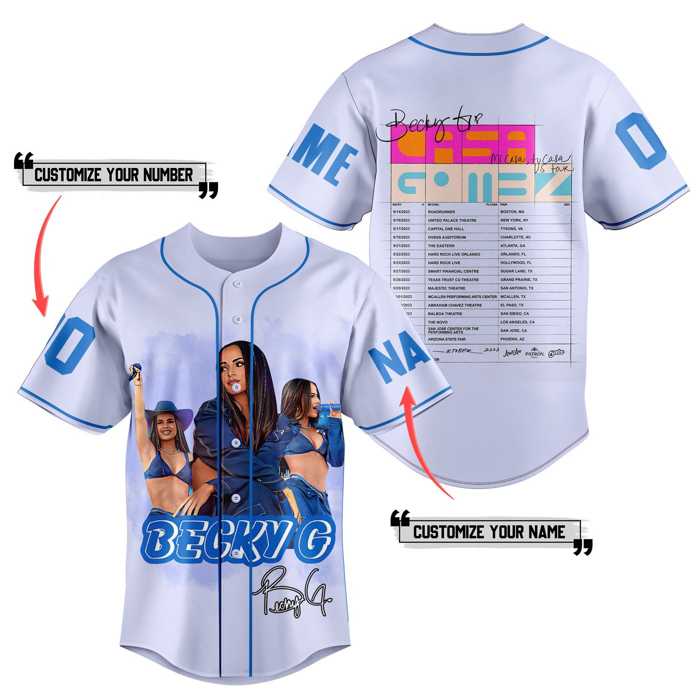 Becky G Baseball Jersey For Men Women And Kids Gift