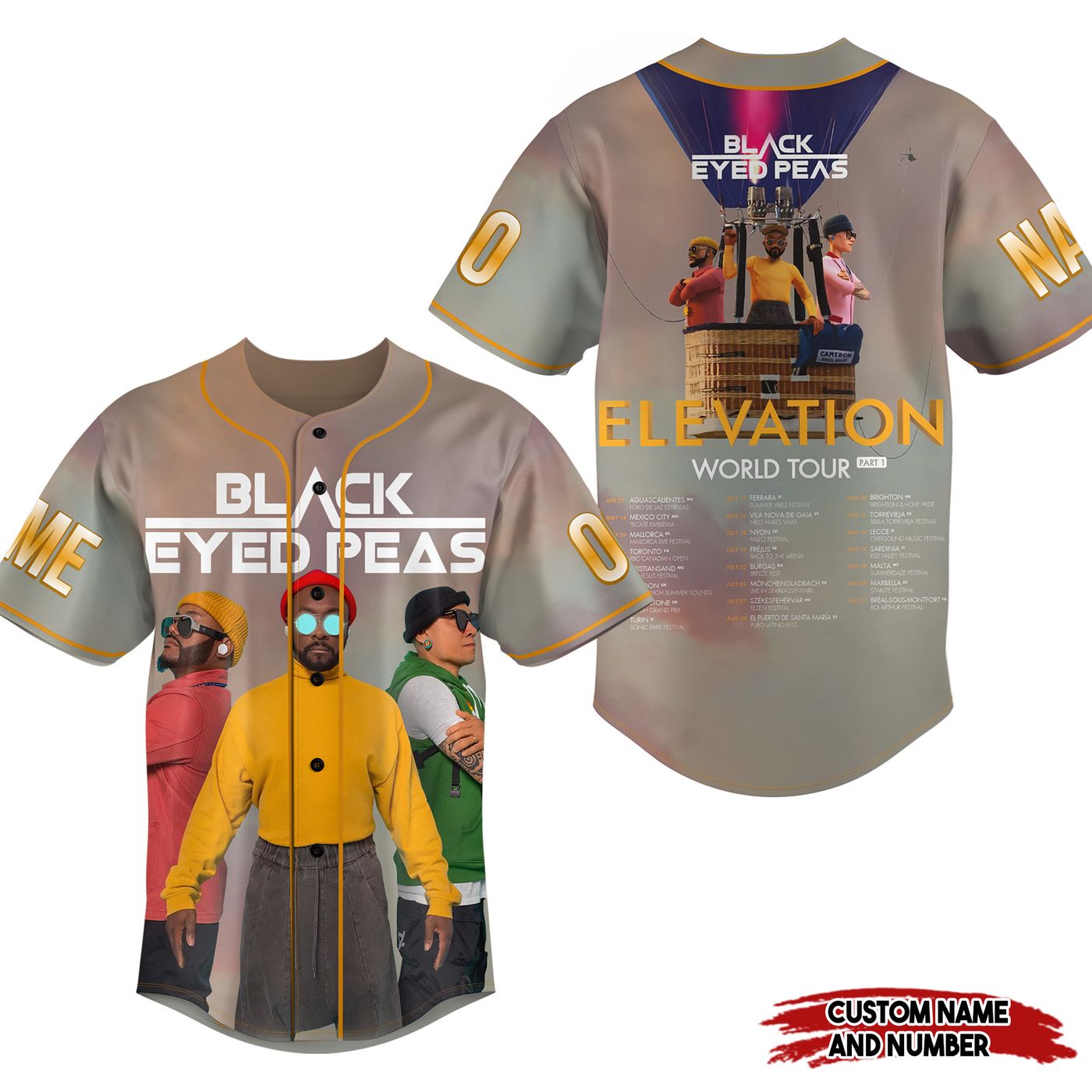 Black Eyed Peas Baseball Jersey For Men Women And Kids Gift