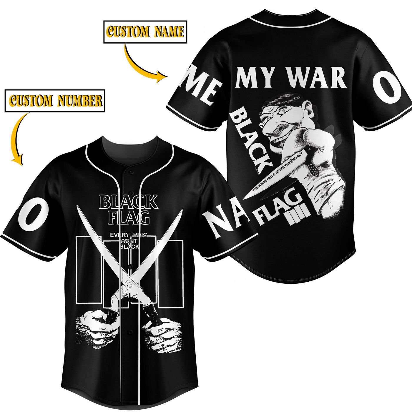 Black Flag Baseball Jersey For Men Women And Kids Gift