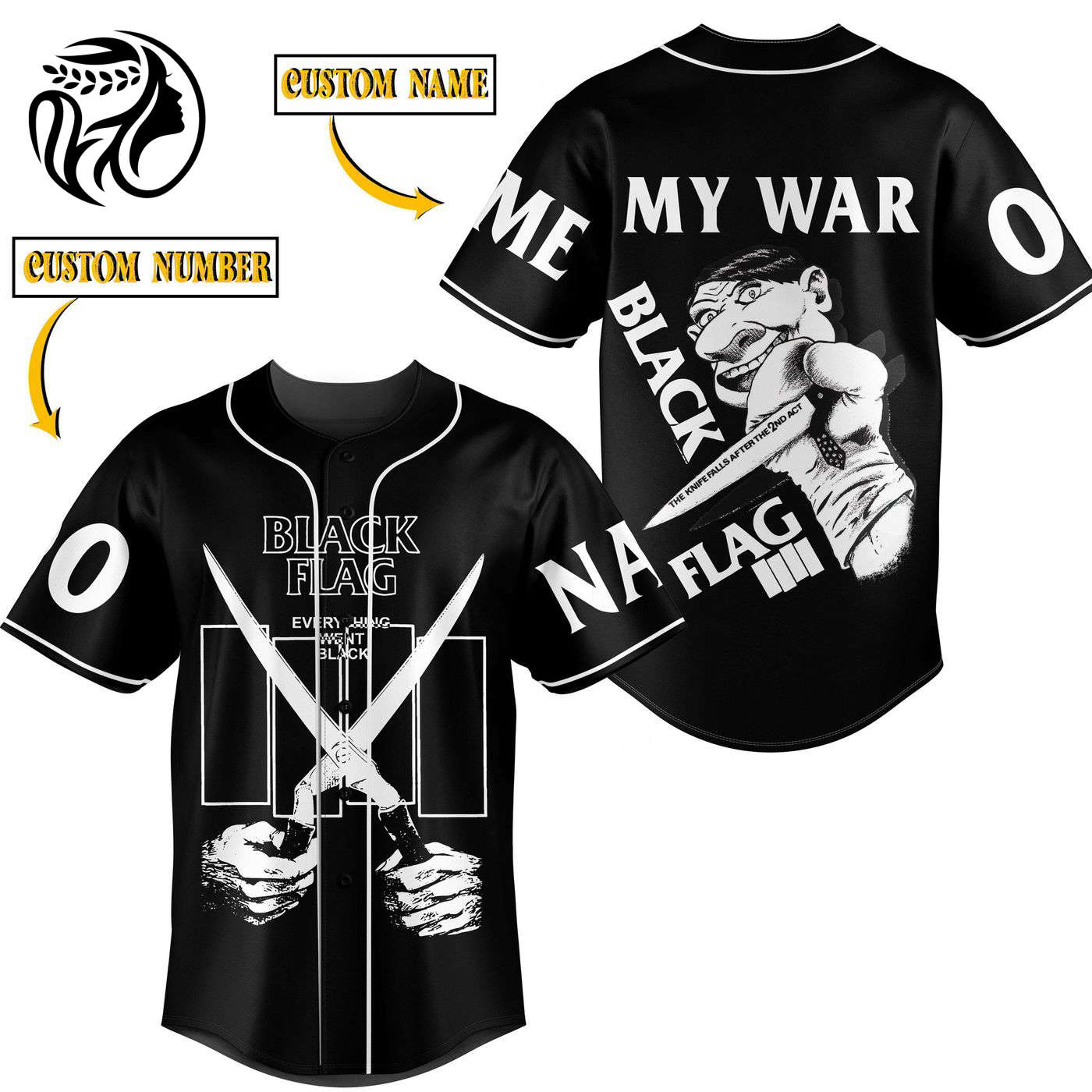 Black Flag Baseball Jersey For Men Women And Kids Gift