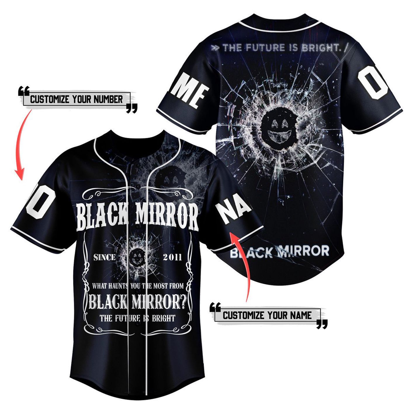 Black Mirror Baseball Jersey For Men Women And Kids Gift