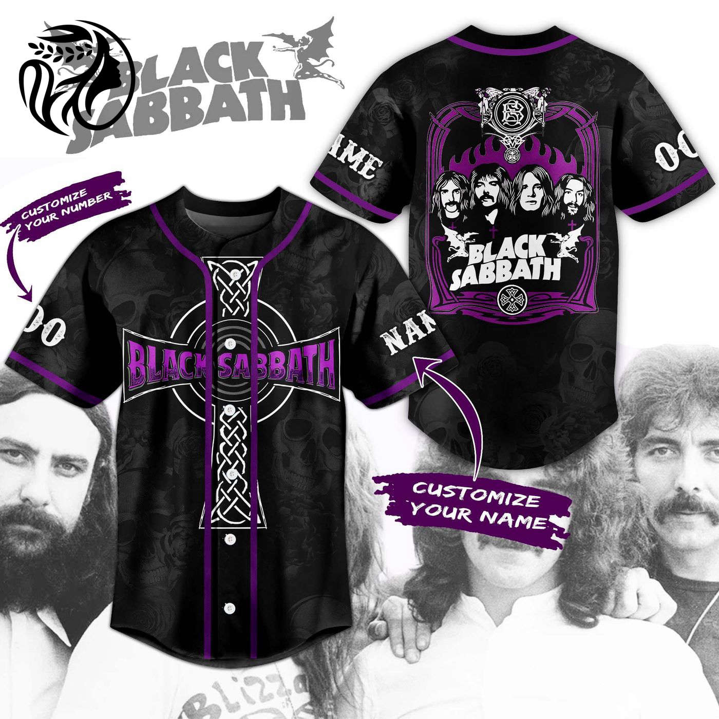 Black Sabbath Baseball Jersey For Men Women And Kids Gift