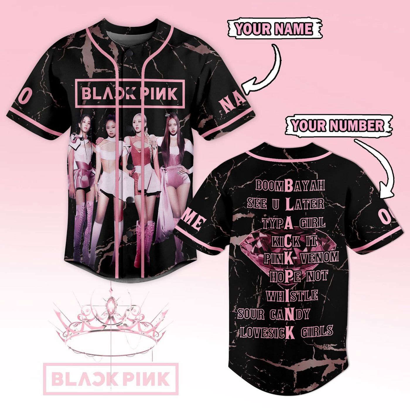 Blackpink Baseball Jersey For Men Women And Kids Gift