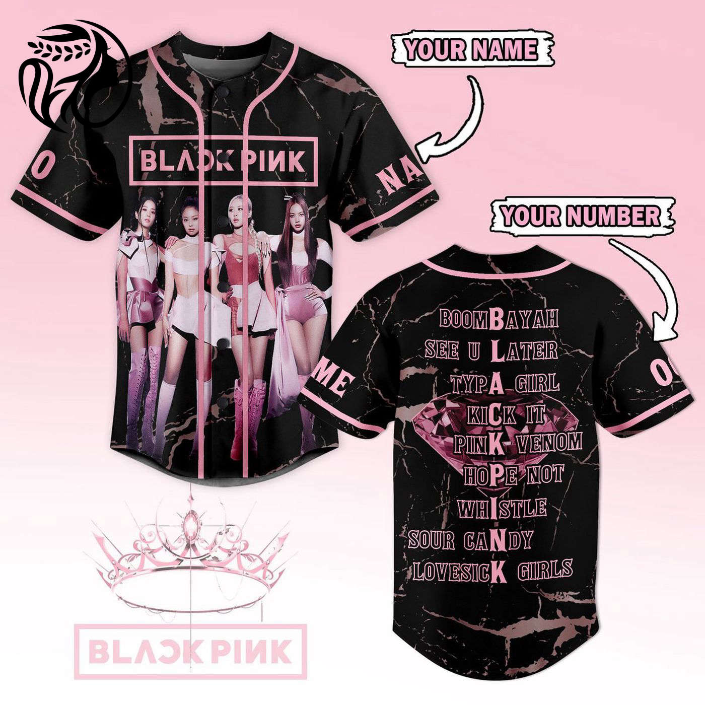 Blackpink Baseball Jersey For Men Women And Kids Gift