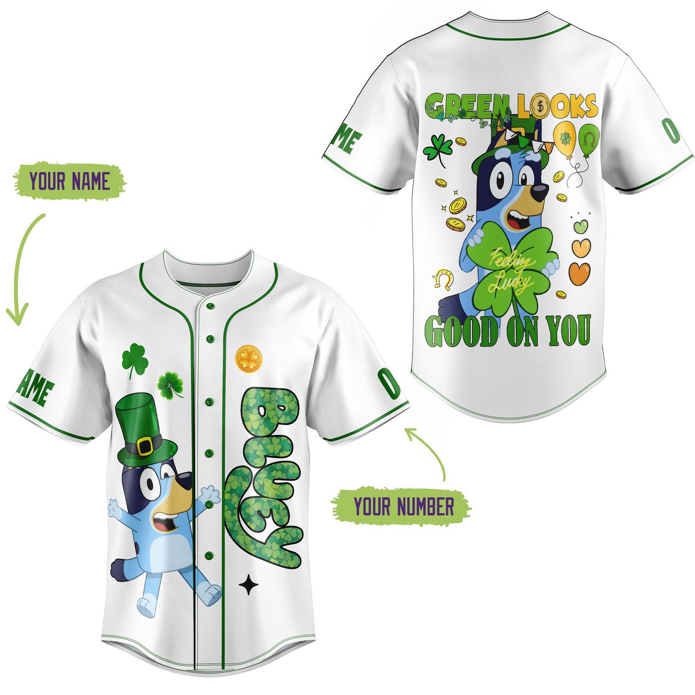 Bluey Baseball Jersey For Men Women And Kids Gift