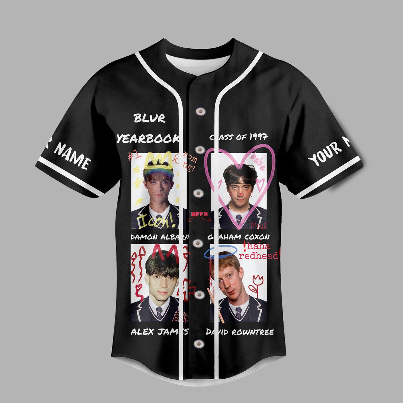 Blur Yearbook Baseball Jersey For Men Women And Kids Gift