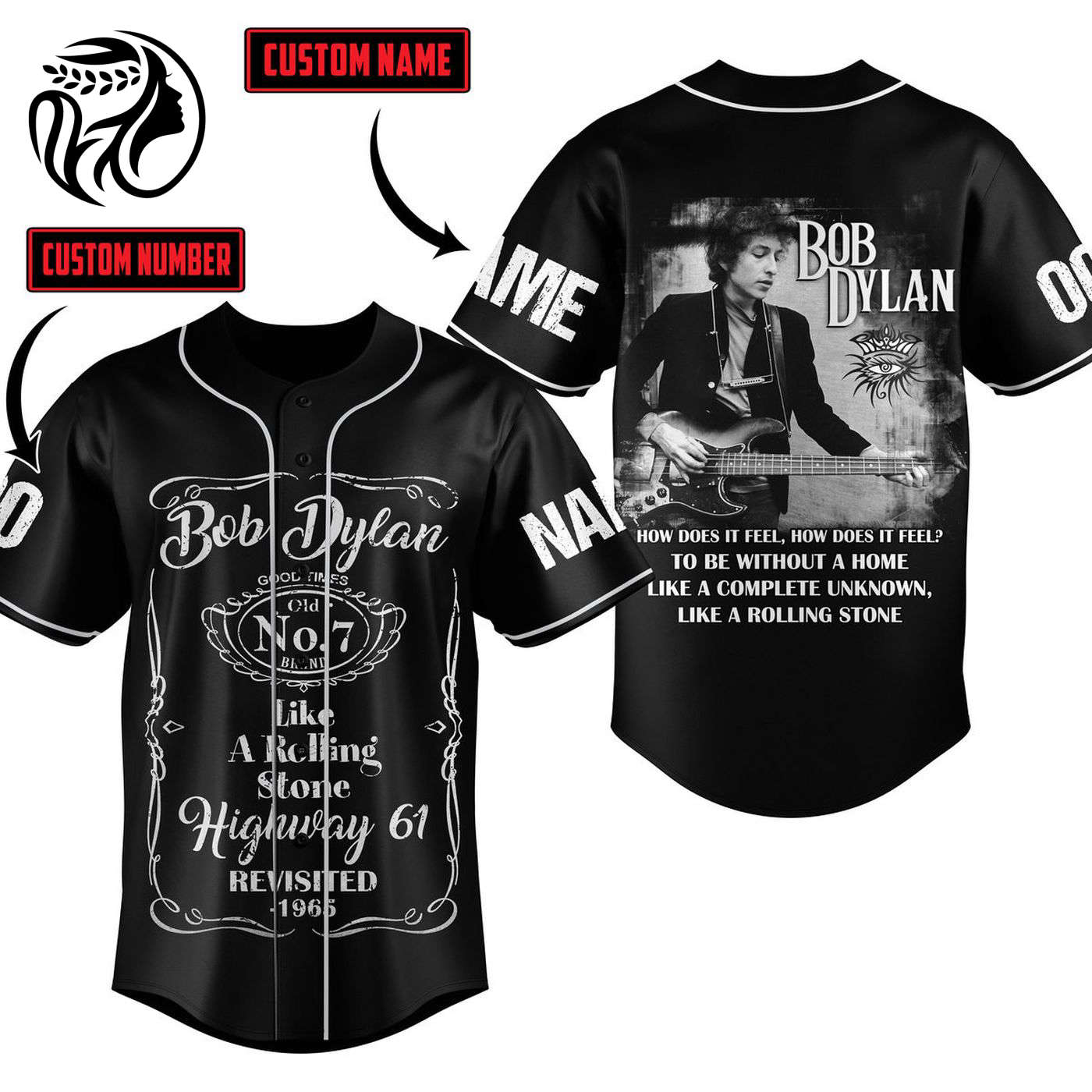 Bob Dylan Baseball Jersey For Men Women And Kids Gift