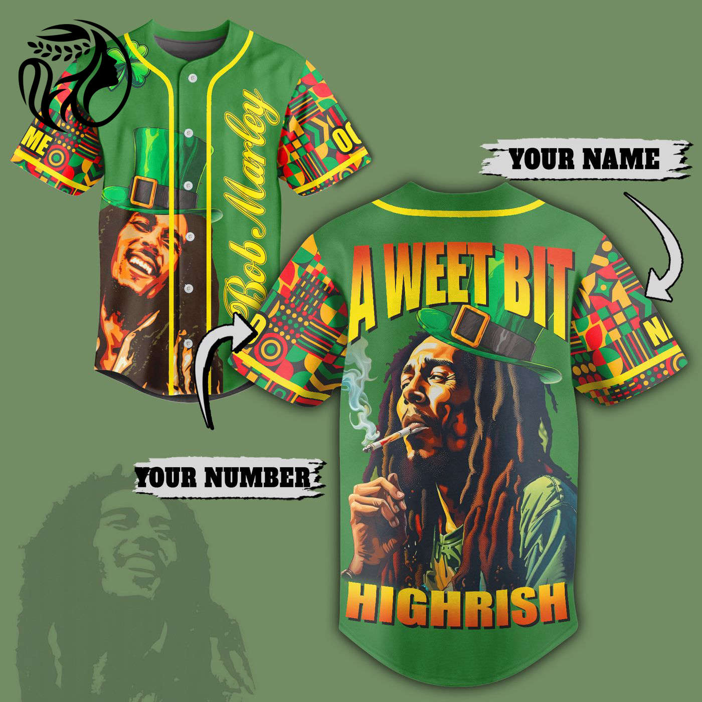 Bob Marley Baseball Jersey For Men Women And Kids Gift