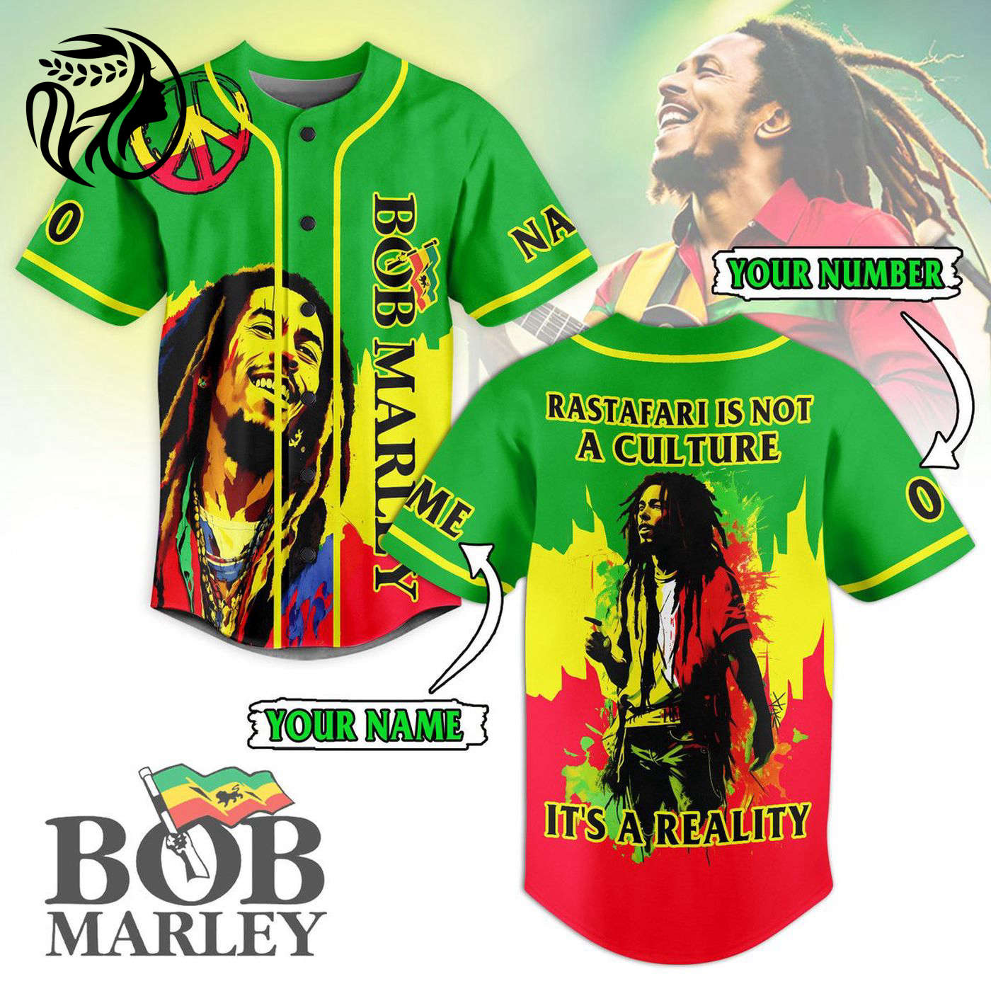 Bob Marley Baseball Jersey For Men Women And Kids Gift