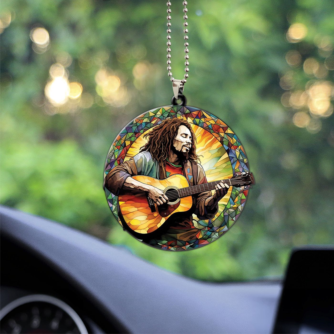 Bob Marley Custom Shape 2-sided Acrylic Car Ornament  – Gift for Christmas Day