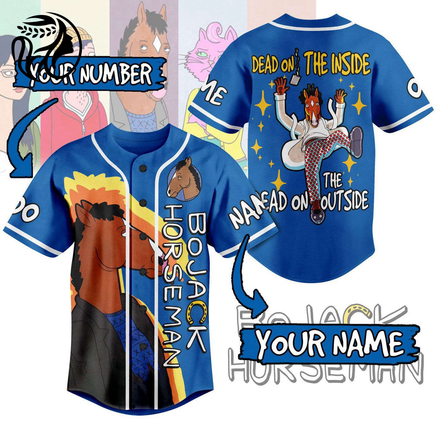BoJack Horseman Baseball Jersey For Men Women And Kids Gift