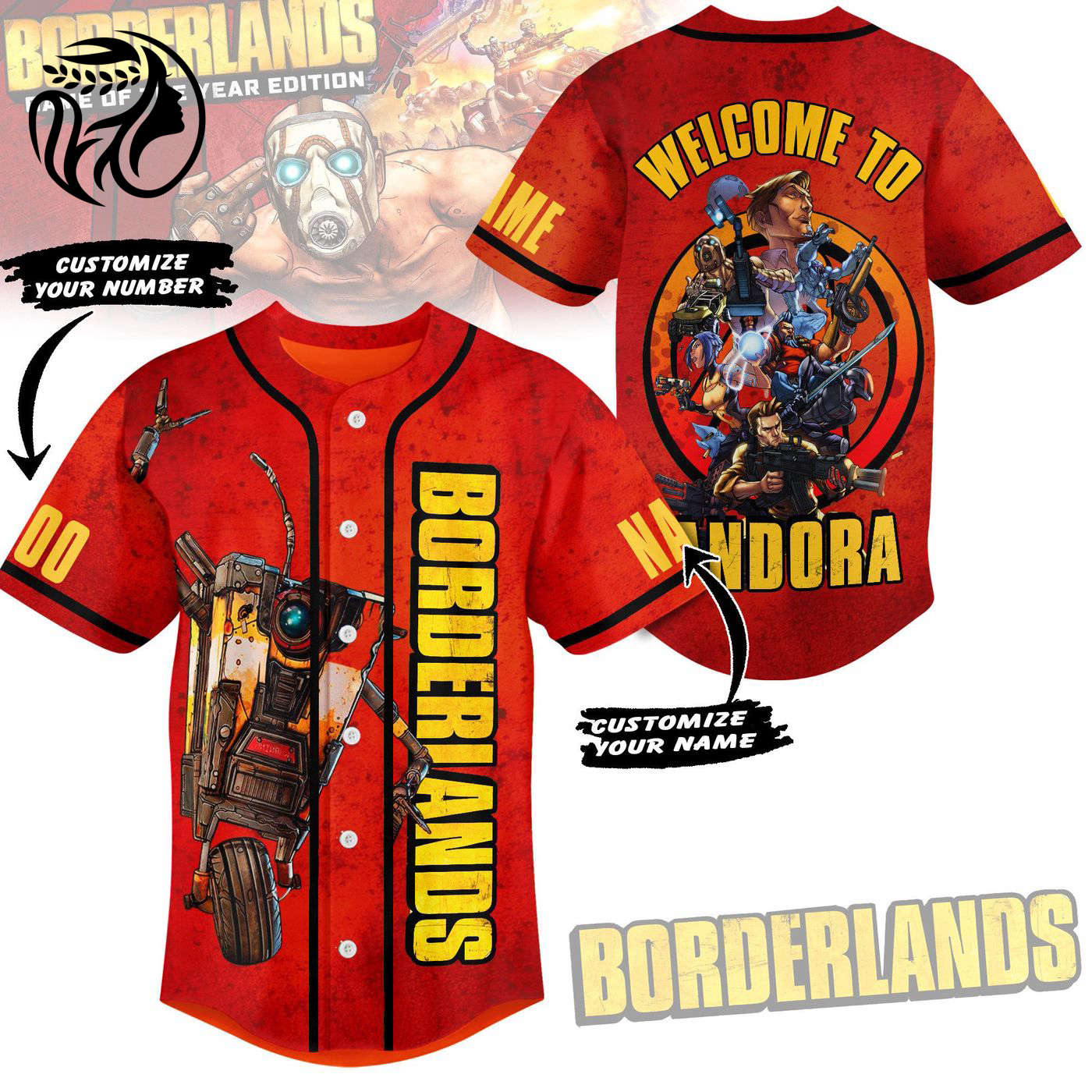 Borderlands Baseball Jersey For Men Women And Kids Gift