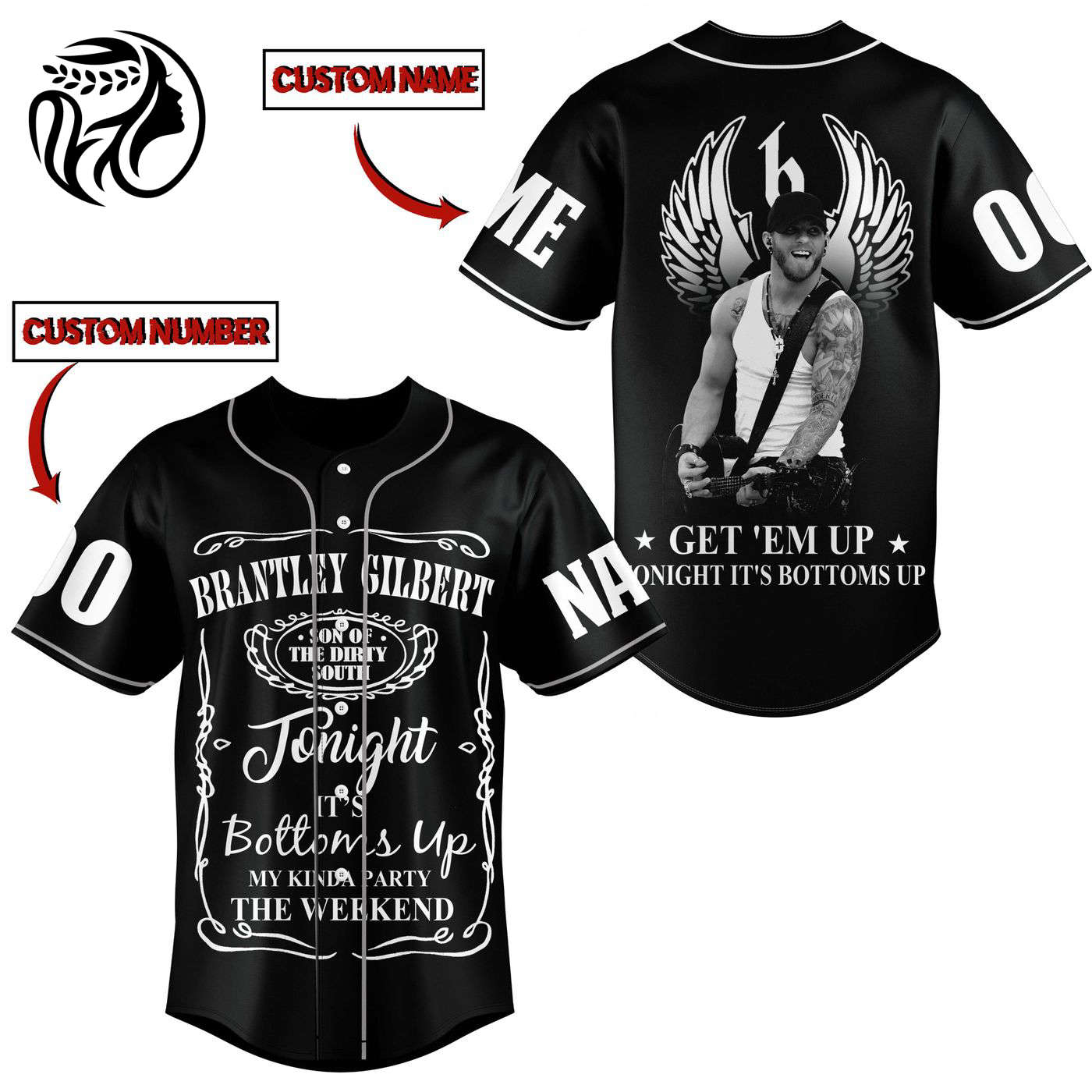 Brantley Gilbert Baseball Jersey For Men Women And Kids Gift