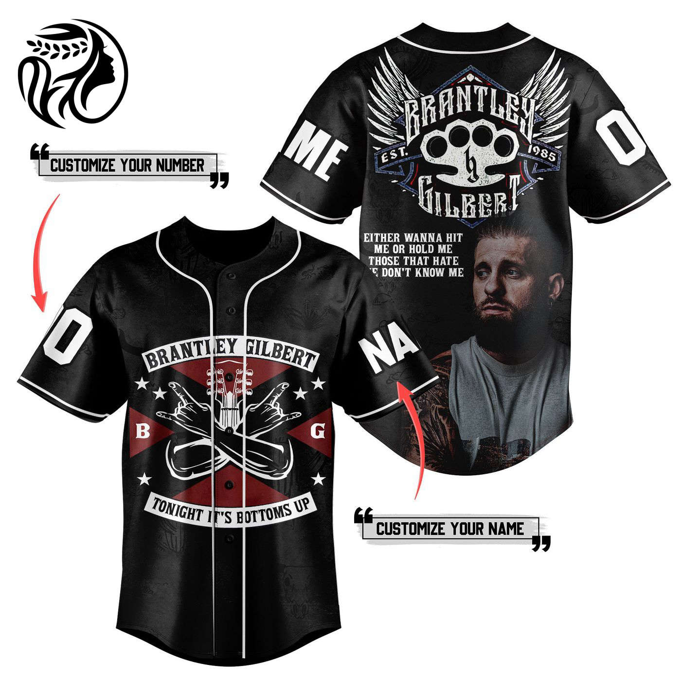 Brantley Gilbert Baseball Jersey For Men Women And Kids Gift