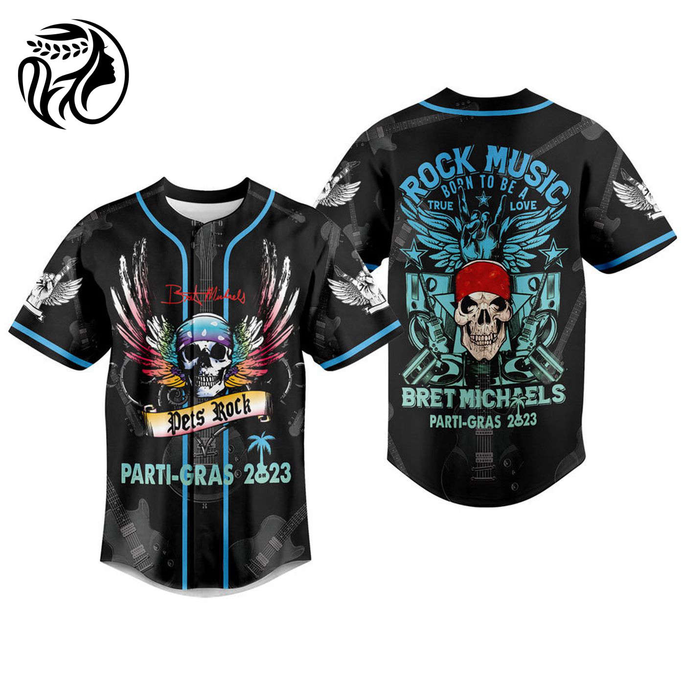 Bret Michaels Parti Gras Gift Baseball Jersey For Men Women And Kids Gift