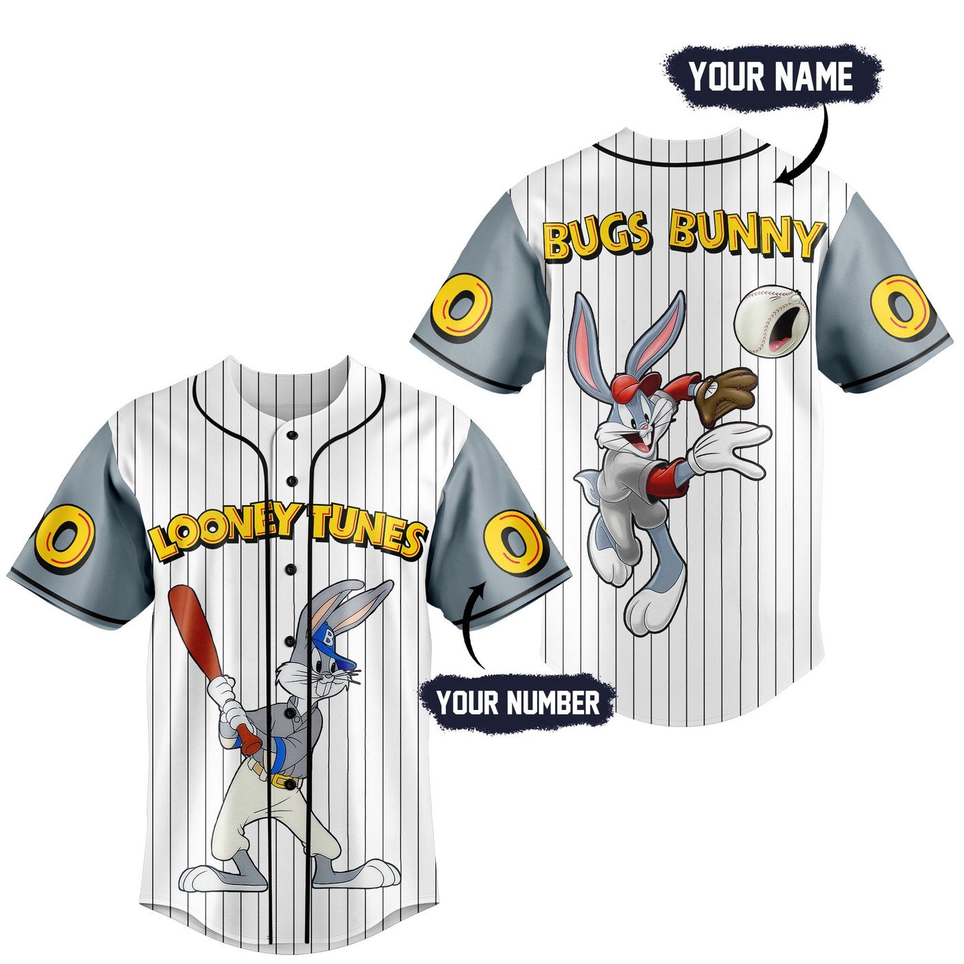 Bugs Bunny Looney Tunes Baseball Jersey For Men Women And Kids Gift Bugs Bunny Looney Tunes Baseball Jersey For Men Women And Kids Gift