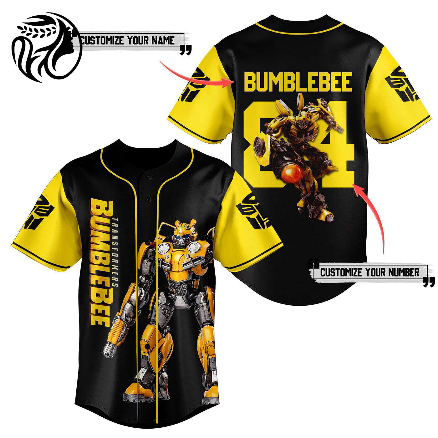 Bumblebee Baseball Jersey For Men Women And Kids Gift