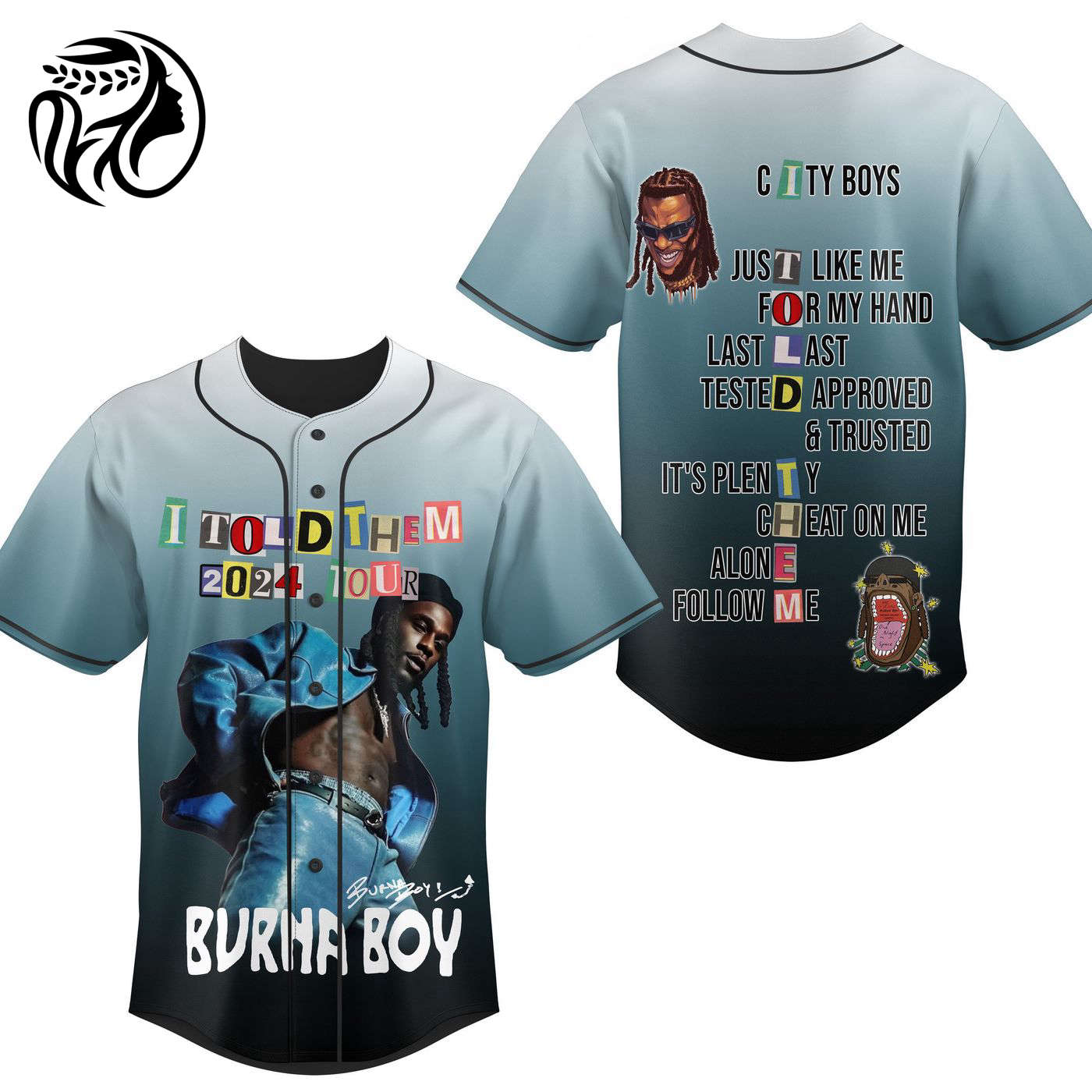 Burna Boy Baseball Jersey For Men Women And Kids Gift