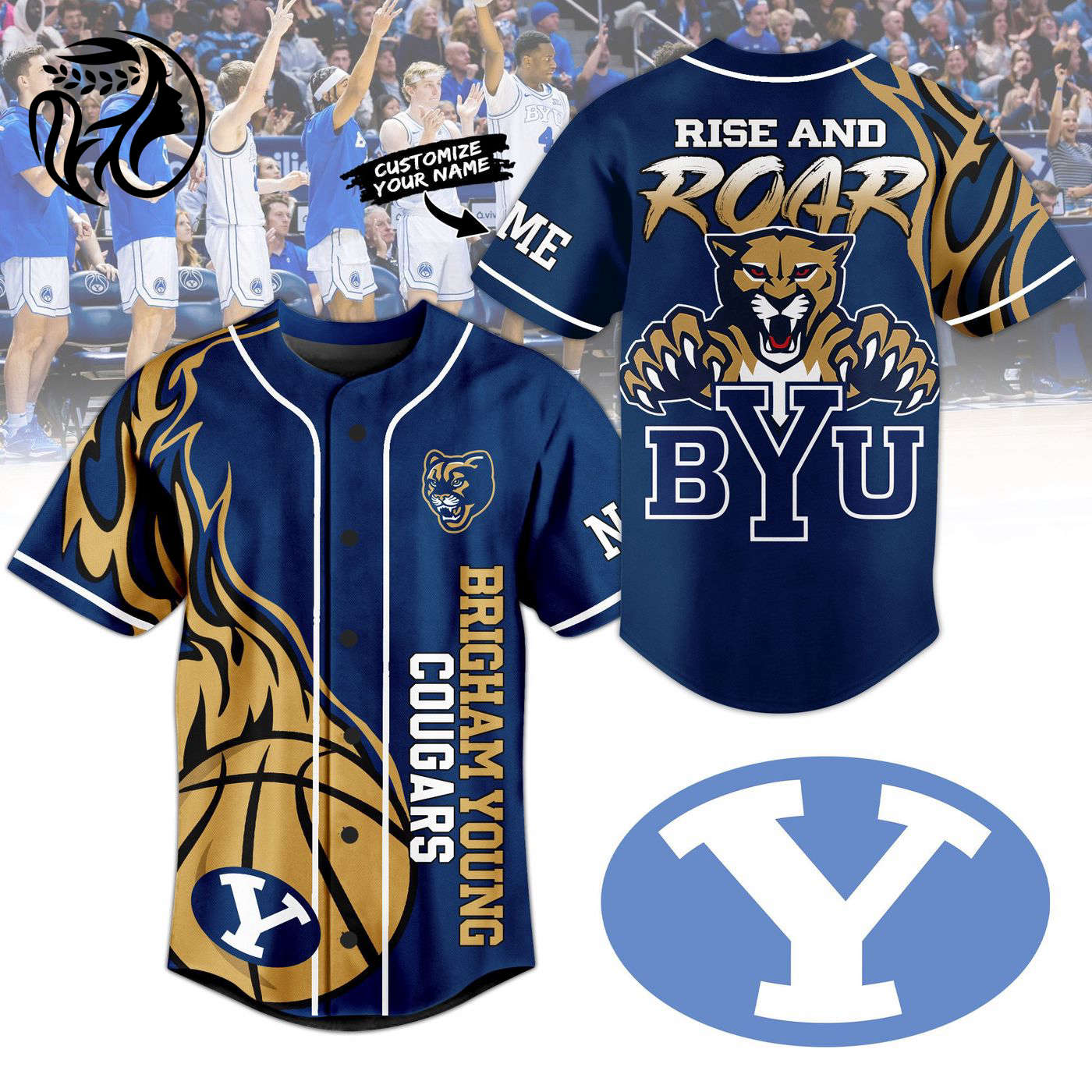 BYU Cougars football Baseball Jersey For Men Women And Kids Gift