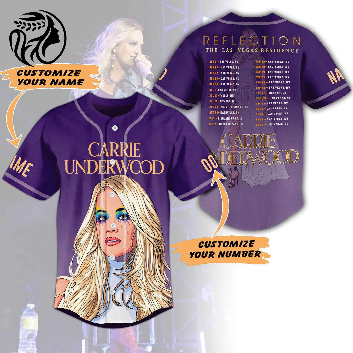 Carrie Underwood Baseball Jersey For Men Women And Kids Gift