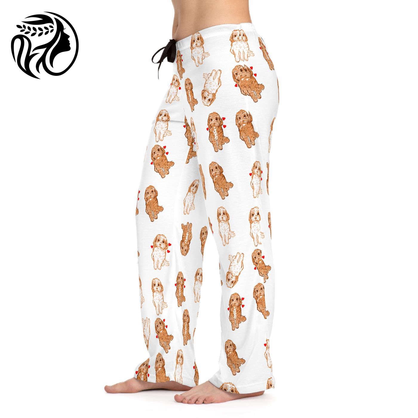 Cavapoo Custom Dog Women s Pajama Pants – Perfect Poochon & Cavapoo Mom Gift for Christmas
